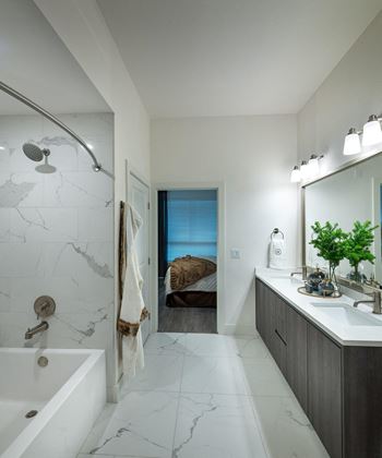 Dual Vanity Countertops, Spacious Showers and Linen Closets* at Kinley West LA, Los Angeles, 90045